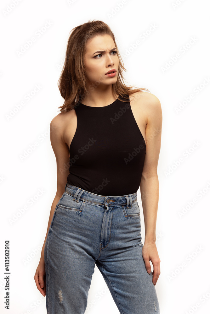 Fototapeta premium angry frustrated young woman