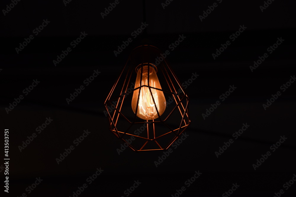 Dim bulb in wire frame
Dim bulb in wire frame