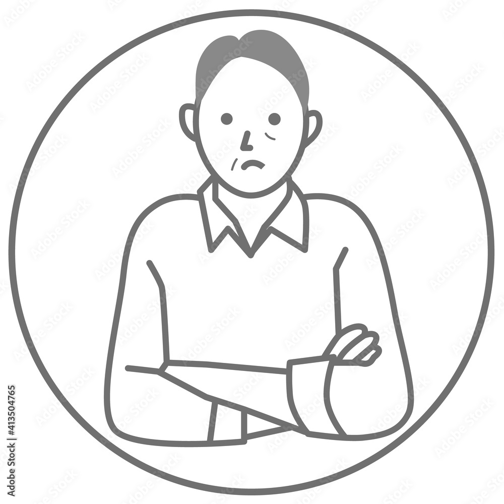 A man who thinks with his arms folded A man who thinks with his arms folded