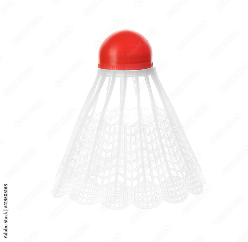 Badminton shuttlecock isolated on white. Sport equipment