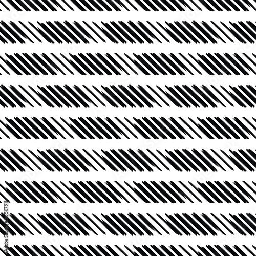 Vector seamless texture background pattern. Hand drawn  black  white colors.