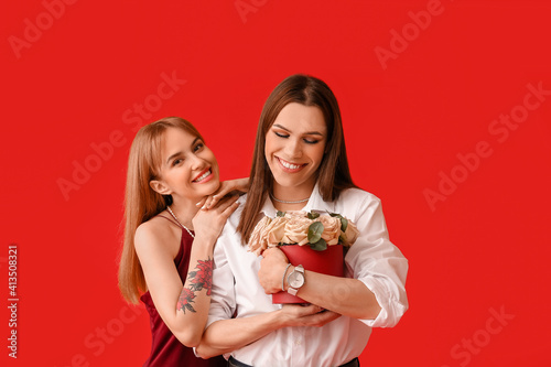 Happy young women celebrati...
