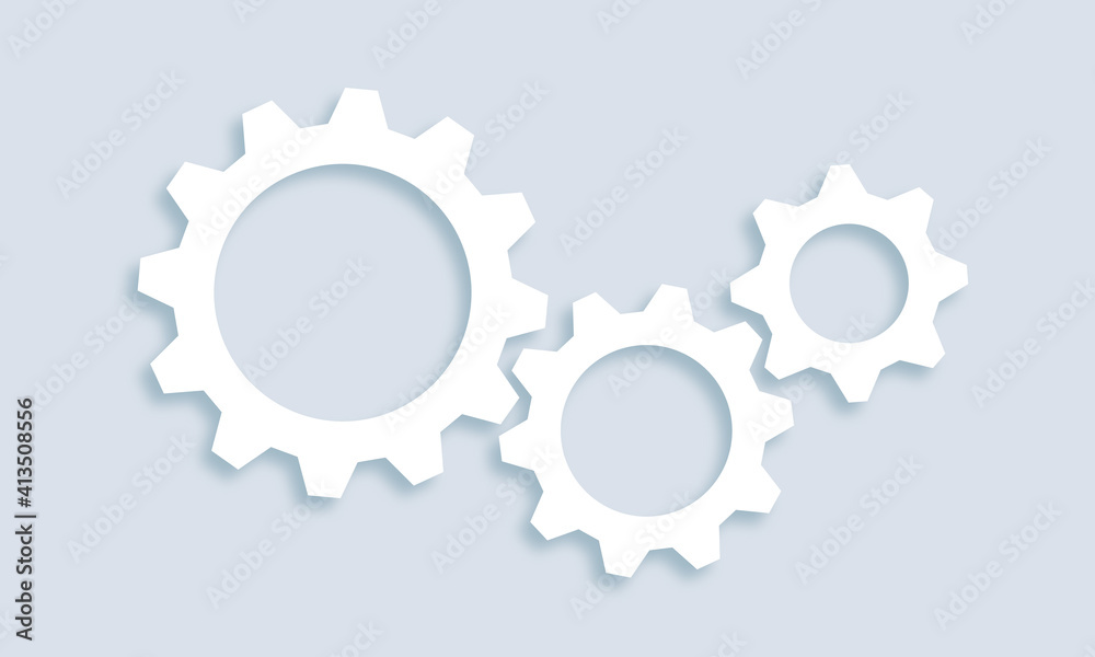 Mechanical gears in light blue background. Mechanical gears in light blue background.