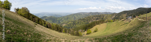 Panorama of the blackforest shot on the Hinetrwaldkopf