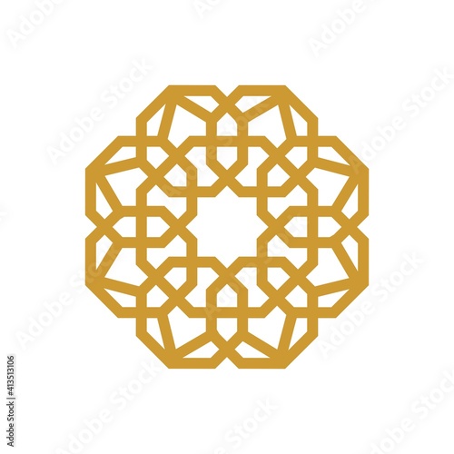 Islamic Ornament - Vector Flat Design Illustration : Suitable for Islamic Theme and Other Graphic Related Assets.