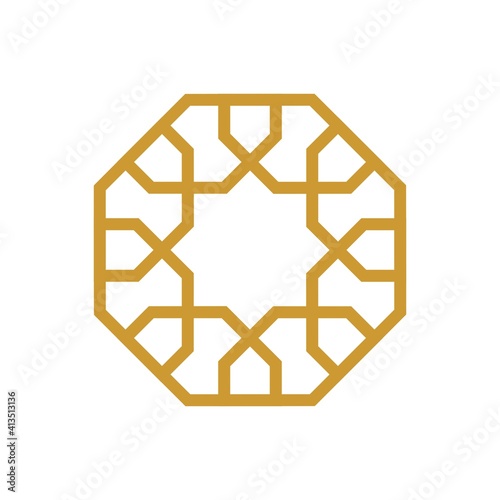 Islamic Ornament - Vector Flat Design Illustration : Suitable for Islamic Theme and Other Graphic Related Assets.