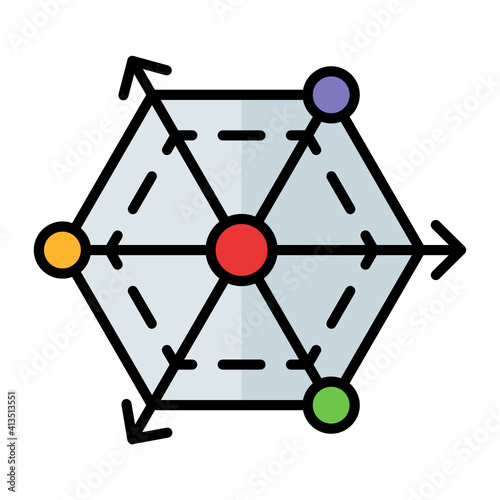 3D printing prosthetics concept vector color icon design, DIY assistive devices, additive manufacturing Symbol on white background