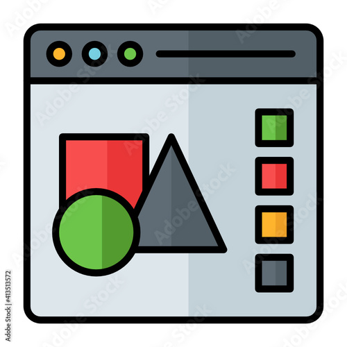 Concept vector color Icon design, additive manufacturing Symbol on white background