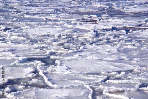 frozen sea with piece of ice © Iveta