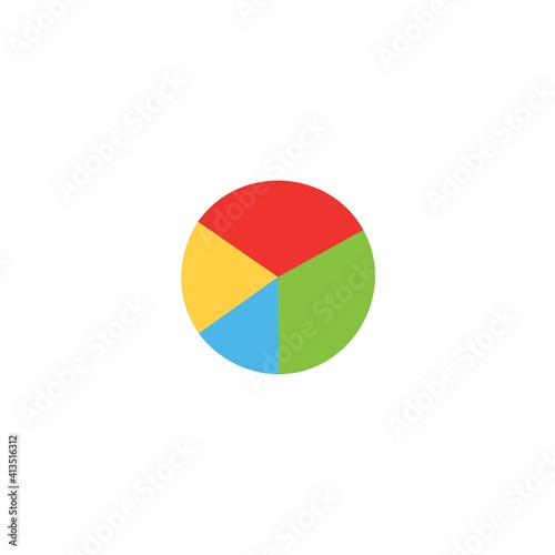flat colored diagram icon. blue  red  yellow  green  purple  modern information  vector illustration. 30x30 Pixel Perfect Editable Stroke application