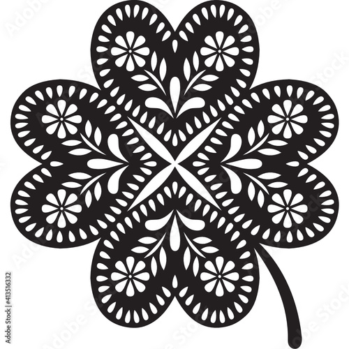 Lucky  Clover cut file, St Patrick's Day design 