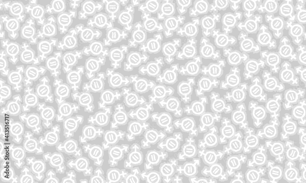 gray pattern signs equality man and woman. gray pattern signs equality man and woman.
