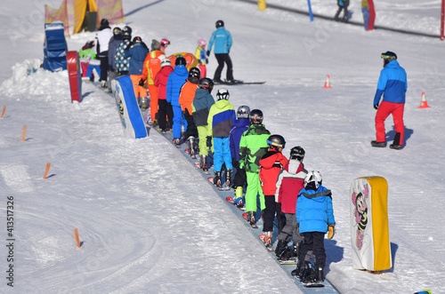 Winter sports in Austria, Gosau ski area (Salzkammergut, Gmunden district, Upper Austria, Austria) photo