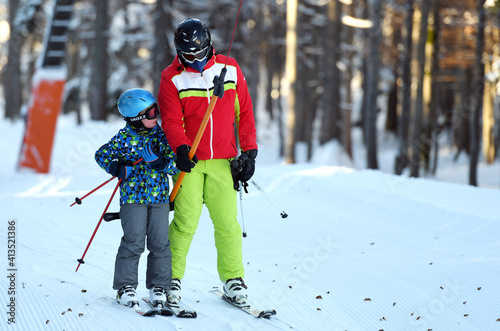 Winter sports in Austria, Kasberg ski area (Grünau, Almtal, Salzkammergut, Gmunden district, Upper Austria, Austria) photo