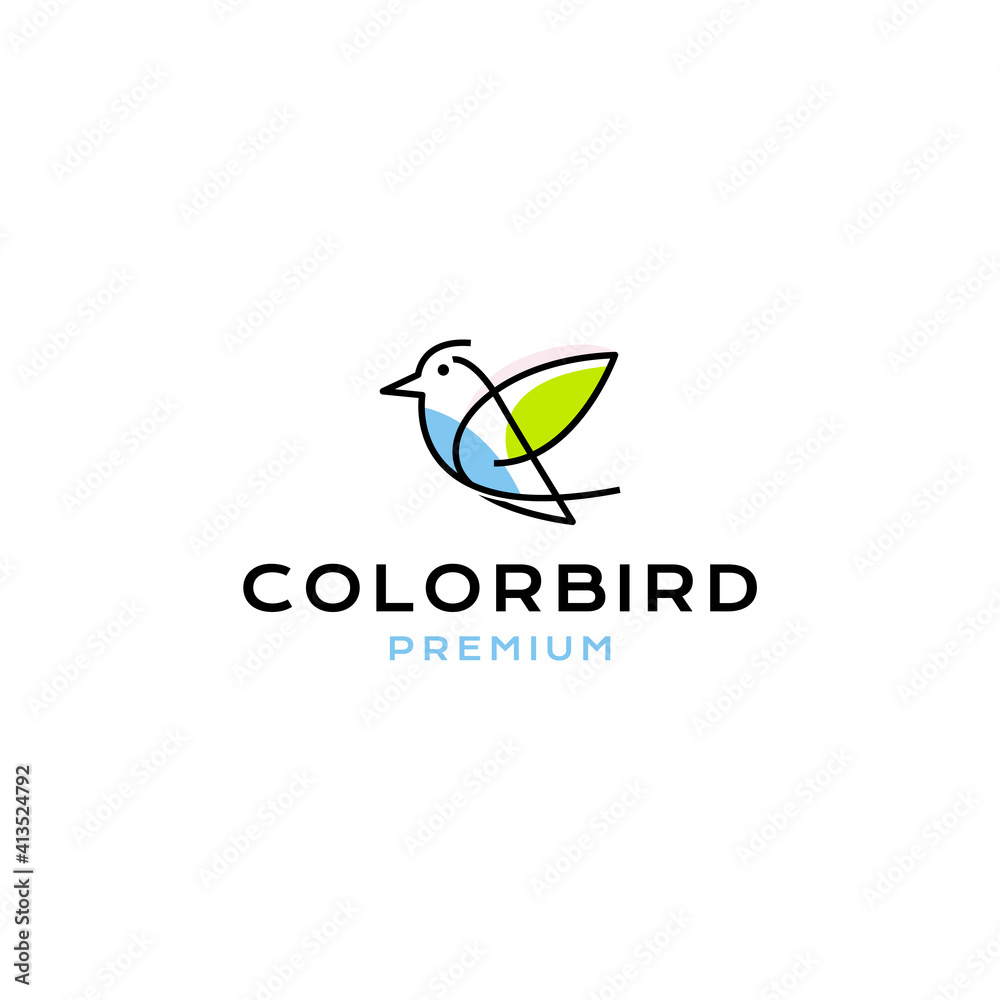 Hummingbird logo vector icon illustration line outline monoline Hummingbird logo vector icon illustration line outline monoline