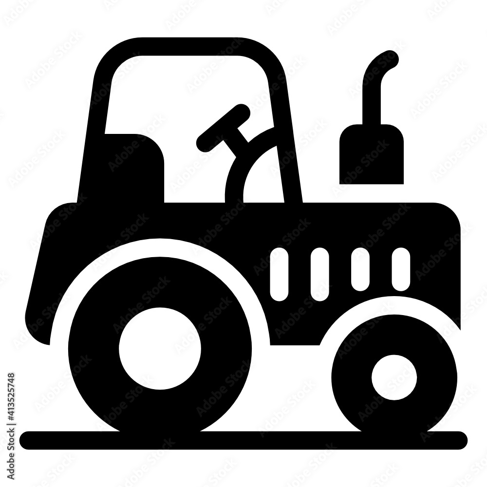 Tractor in glyph style icon, editable vector
Tractor in glyph style icon, editable vector