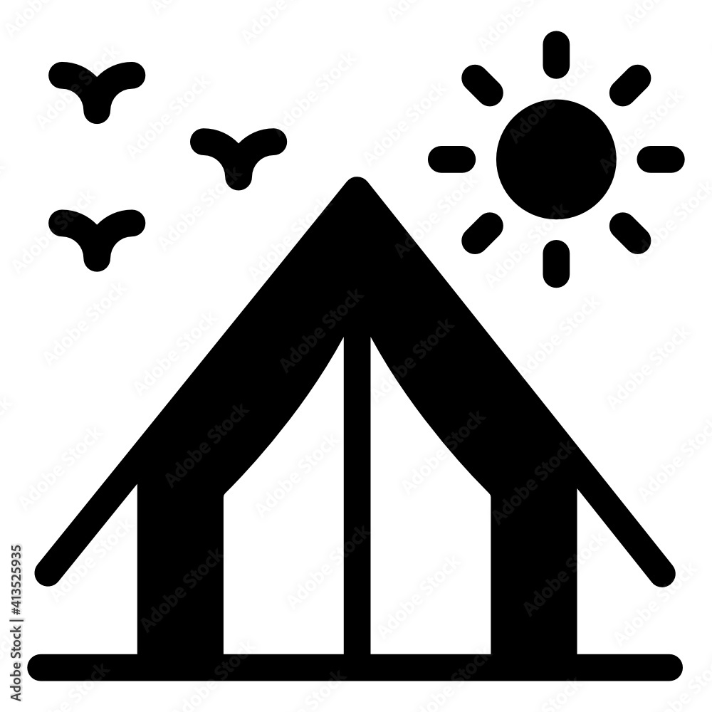 An icon design of camp, editable vector
An icon design of camp, editable vector