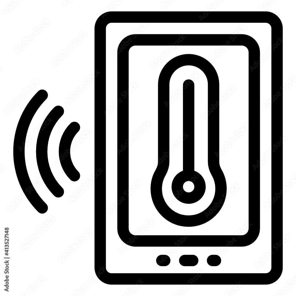 A smart temperature linear icon, editable design
A smart temperature linear icon, editable design