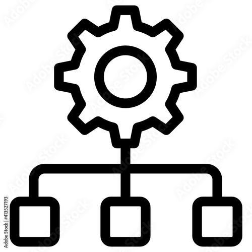  A linear editable icon of network maintenance 