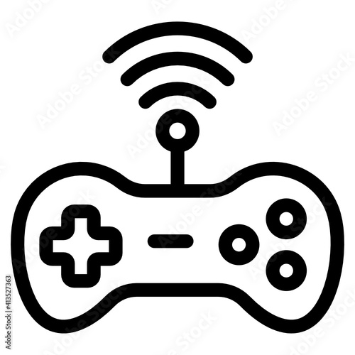 
A smart gaming linear icon design

