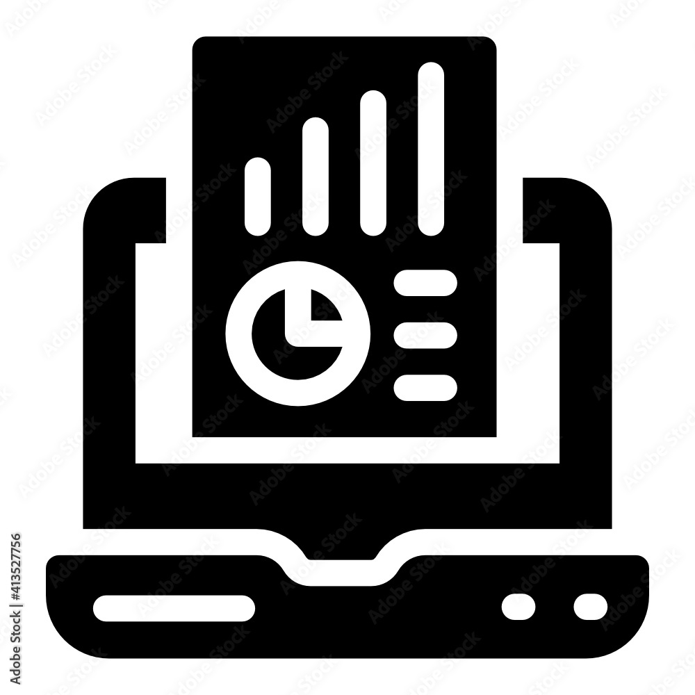 Web statistics in glyph style editable icon
Web statistics in glyph style editable icon