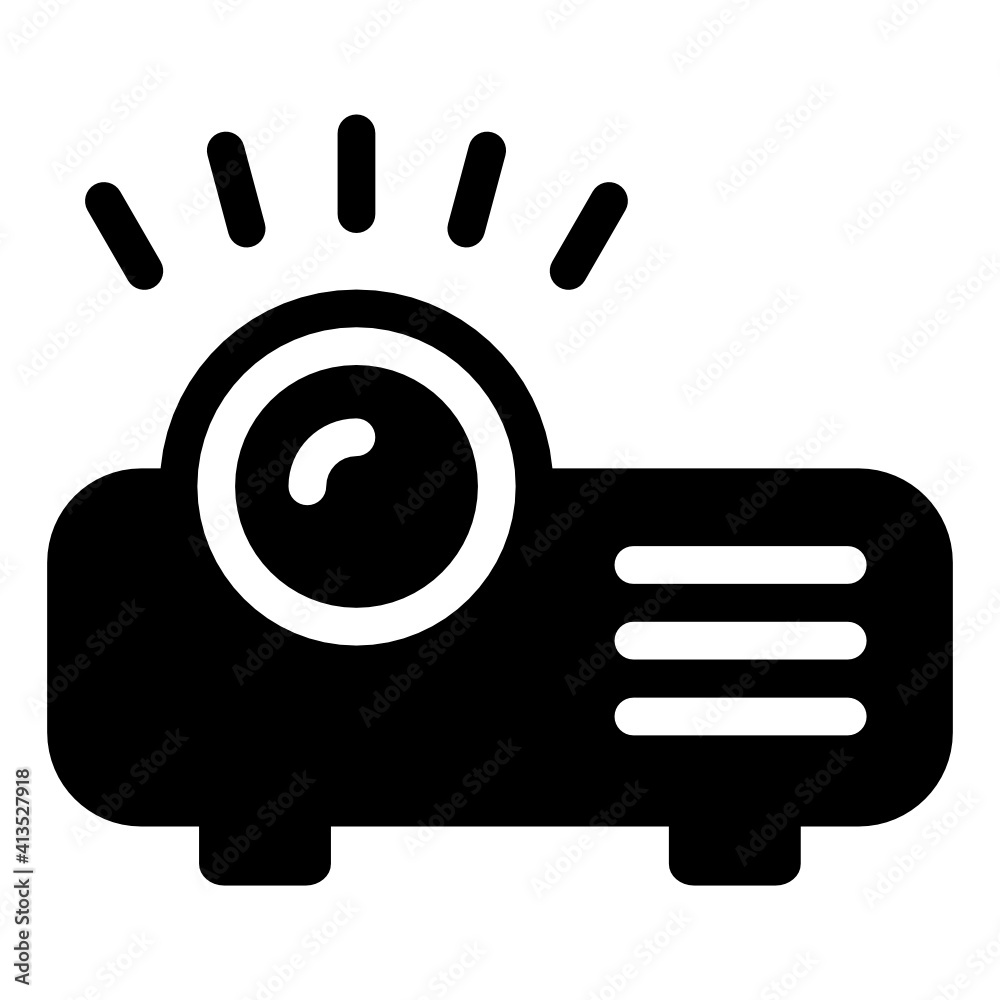 Projector glyph style icon, editable vector
Projector glyph style icon, editable vector