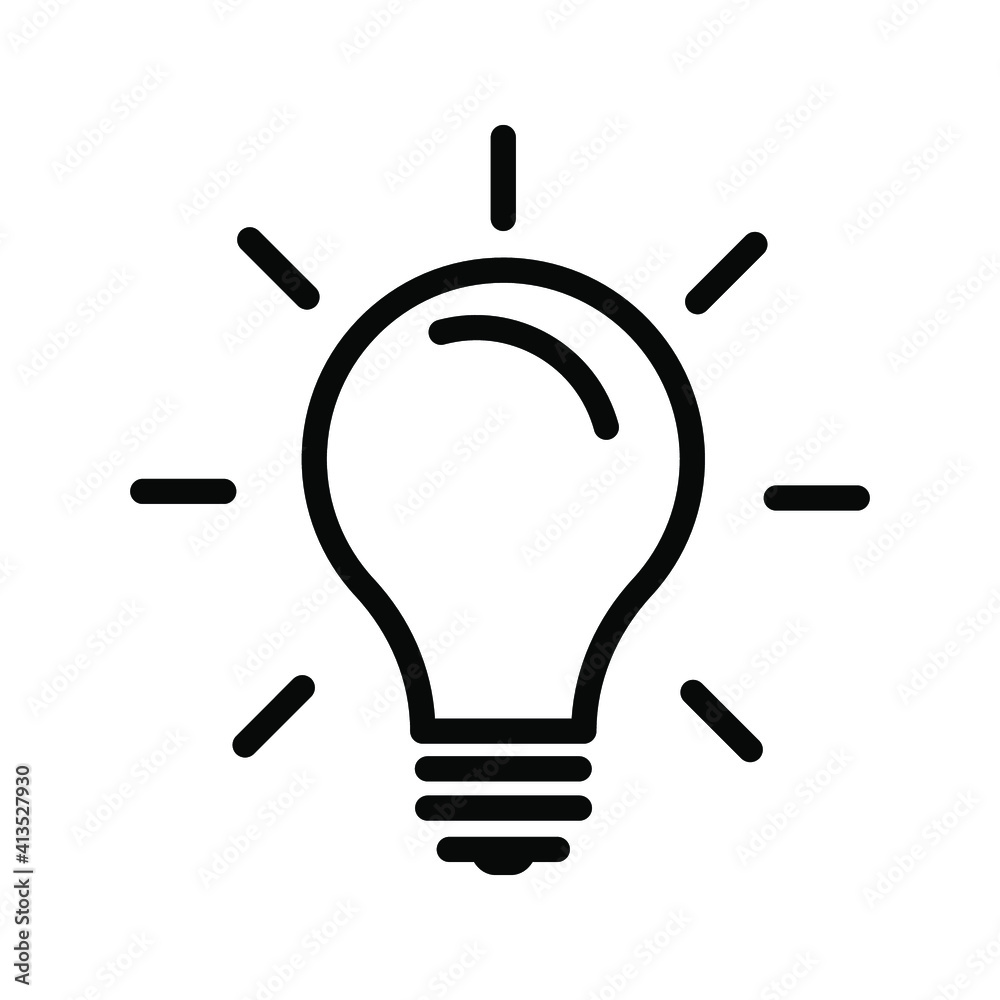 lamp icon - light bulb vector illustration flat style in trendy design isolated on white background color editable lamp icon - light bulb vector illustration flat style in trendy design isolated on white background color editable
