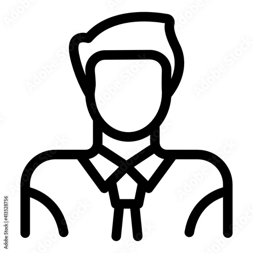 
Trader in glyph style icon, editable vector 
