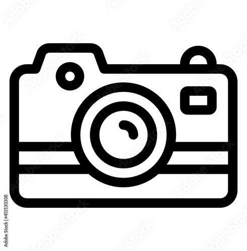 
Camera icon, vector design of photographic equipment 
