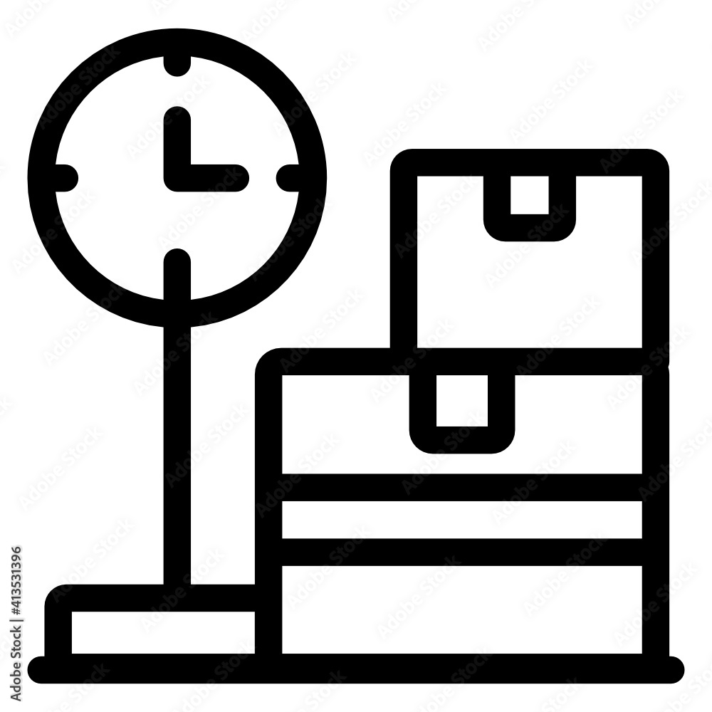 A pallet weight in linear icon design
A pallet weight in linear icon design