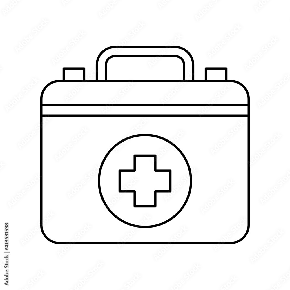 Fototapeta premium Icon of first aid kit
