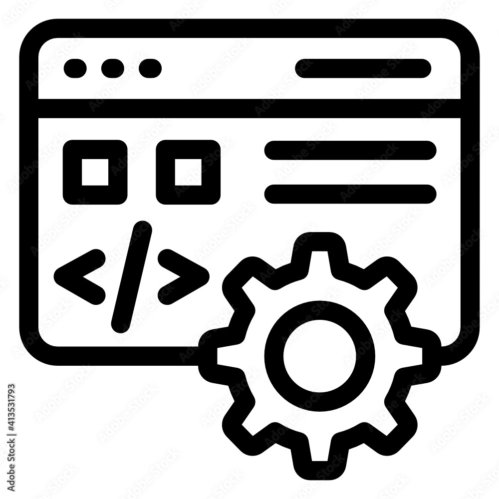 A web coding linear icon, editable design
A web coding linear icon, editable design