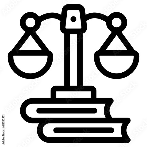 
Budget balance linear style cion, editable vector 
