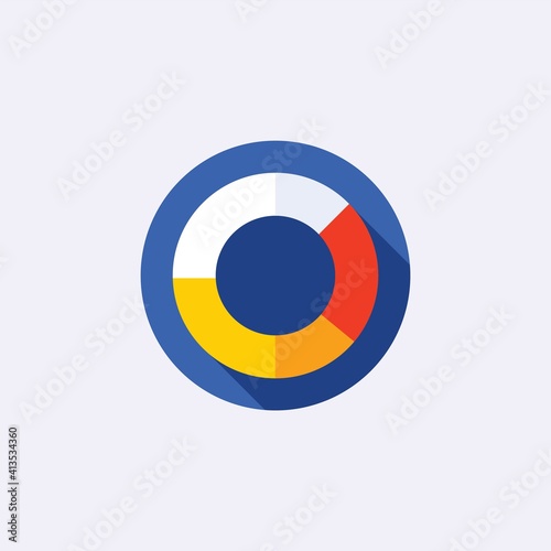 Free Download colored flat chart icon. information modern vector illustration. Pixel Perfect - GFXLoad