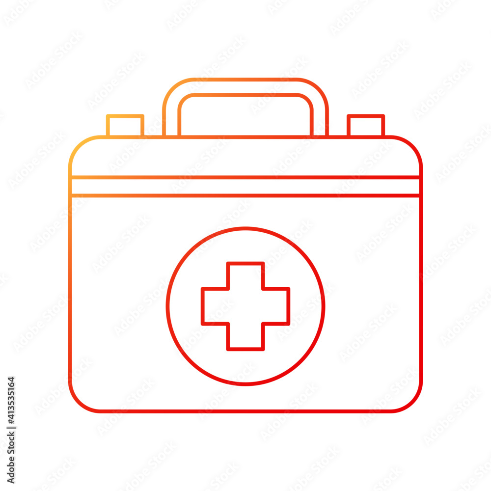 Obraz premium Icon of first aid kit