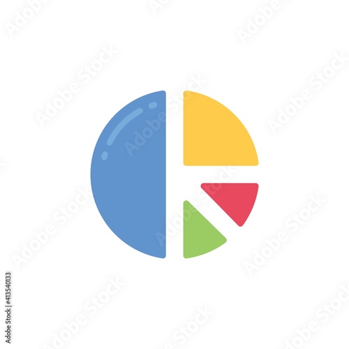 Free Download colored flat chart icon. information modern vector illustration. Pixel Perfect - GFXLoad