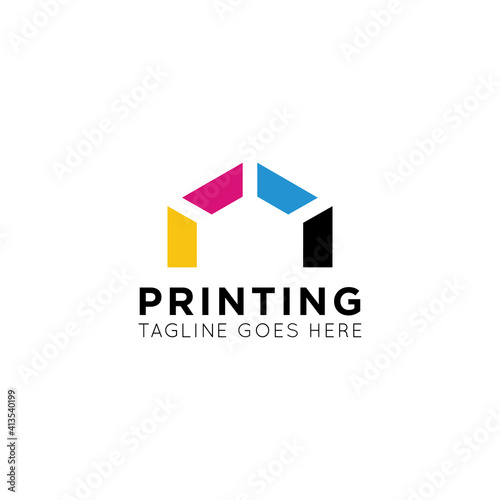 digital print logo and photo print icon vector illustration best logo design