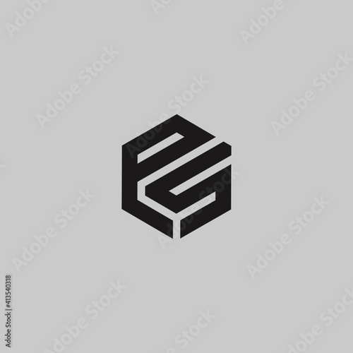 unique ps letter logo design.