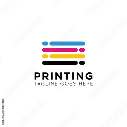 digital print logo and photo print icon vector illustration best logo design