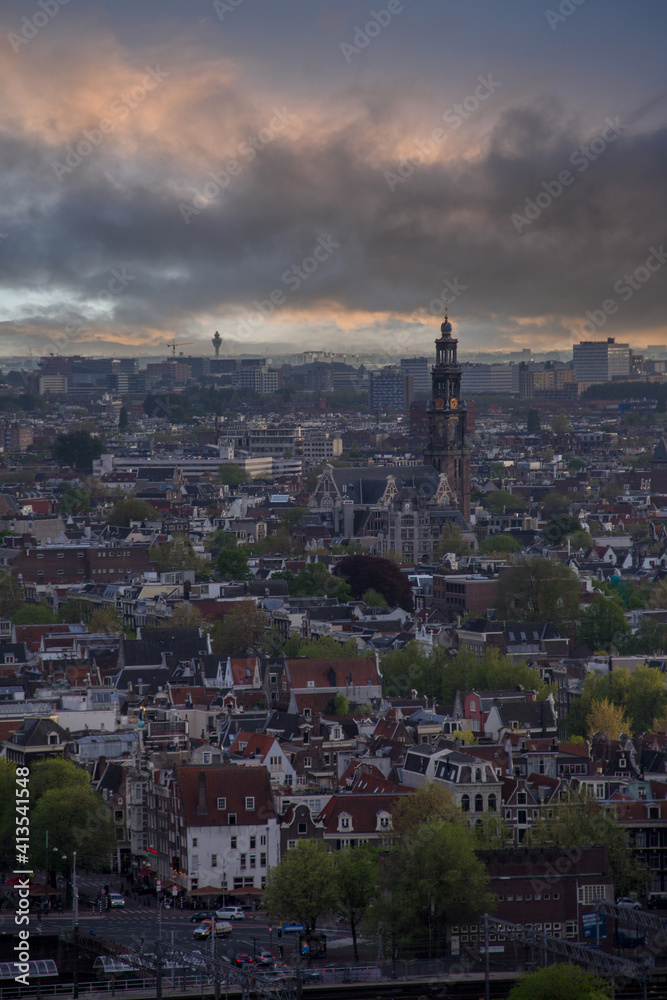 Dramatic view of Amsterdam