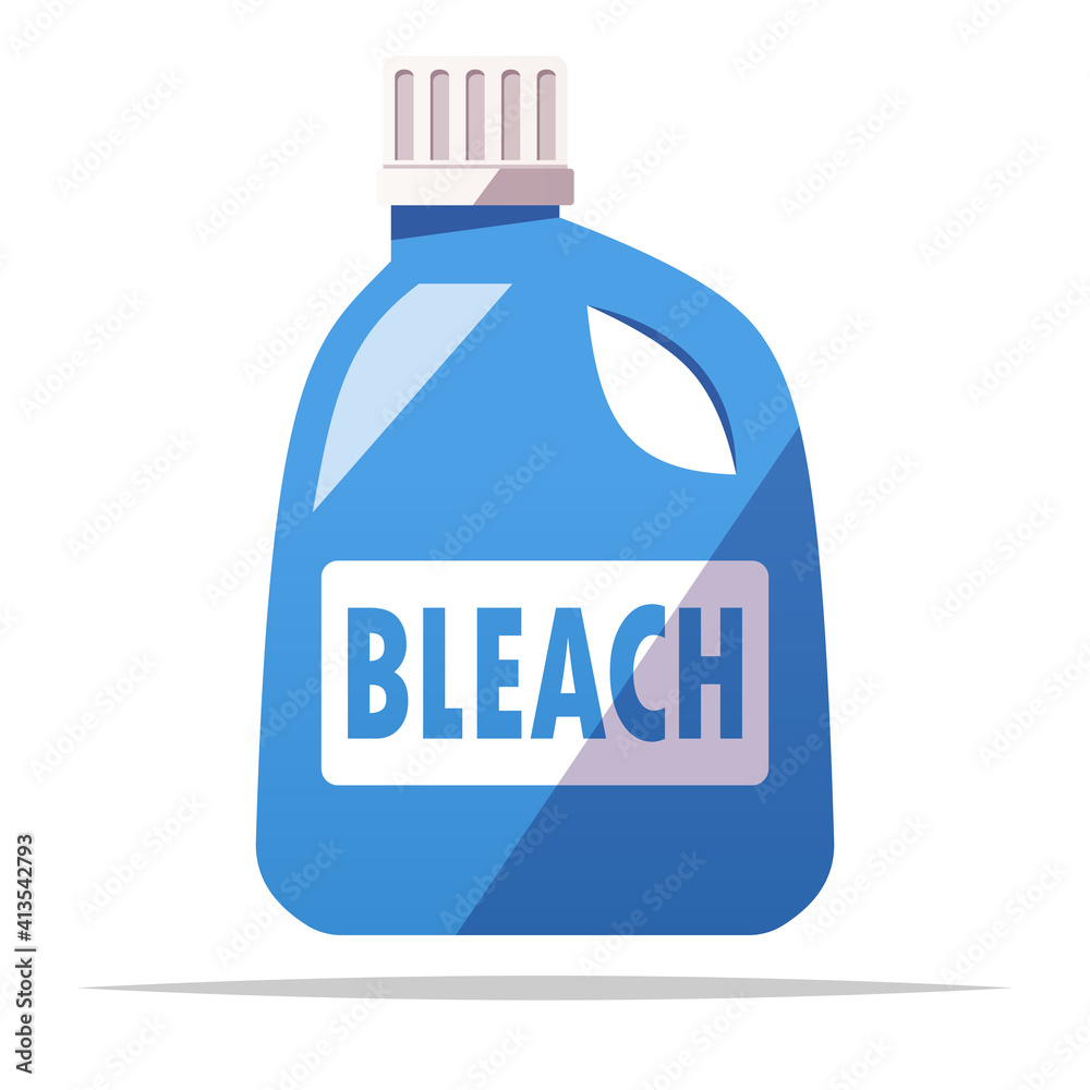 Bottle of bleach vector isolated illustration Bottle of bleach vector isolated illustration