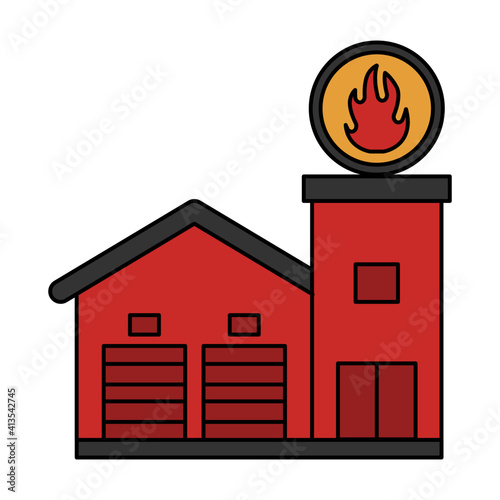 Icon of fire fighter station