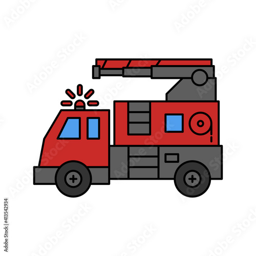 Icon of firefighting car © verry