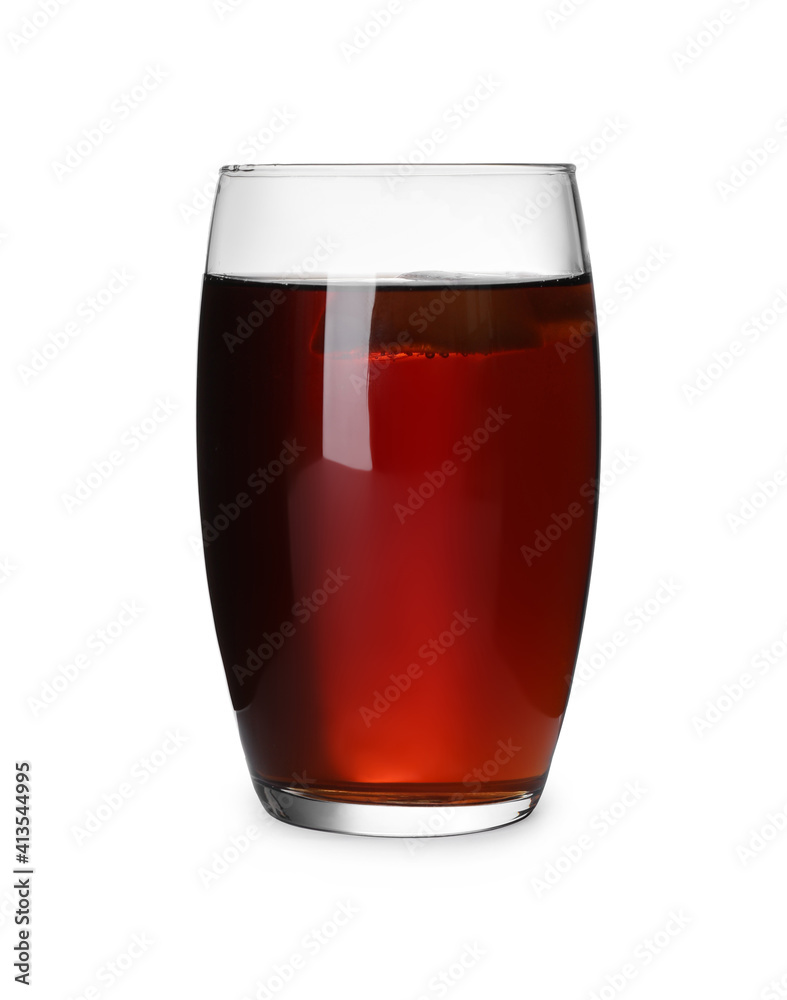 Glass of tea with lemon isolated on white Glass of tea with lemon isolated on white
