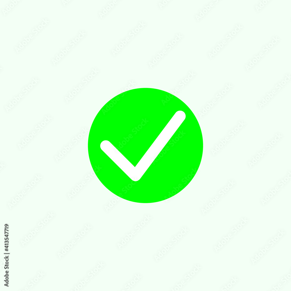 Check mark green line icons. Vector illustration. - Vector Check mark green line icons. Vector illustration. - Vector