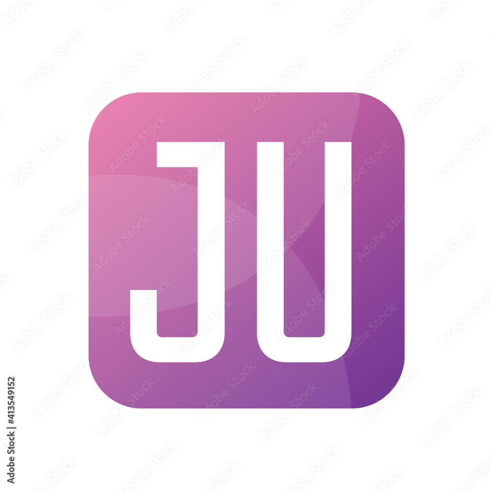 JU Letter Logo Design With Simple style JU Letter Logo Design With Simple style