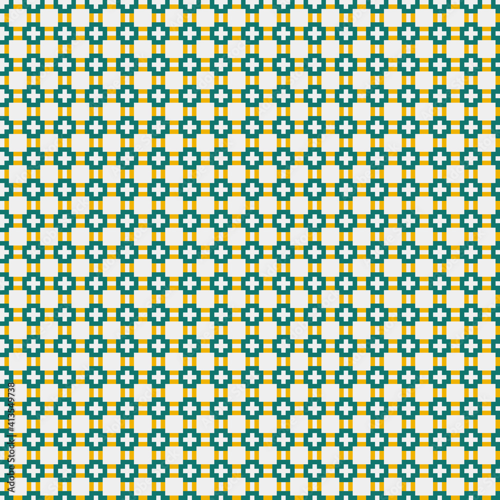 Abstract Cross Pattern generative computational art illustration