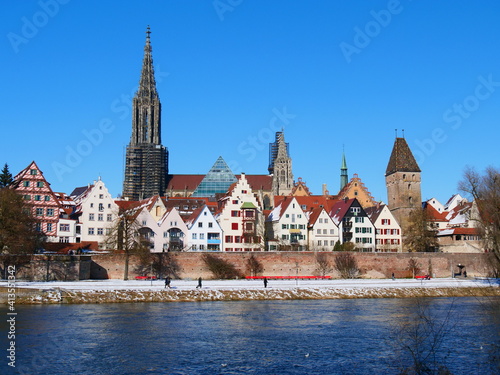 Ulm, Deutschland: Winterliche Ansicht der Stadt