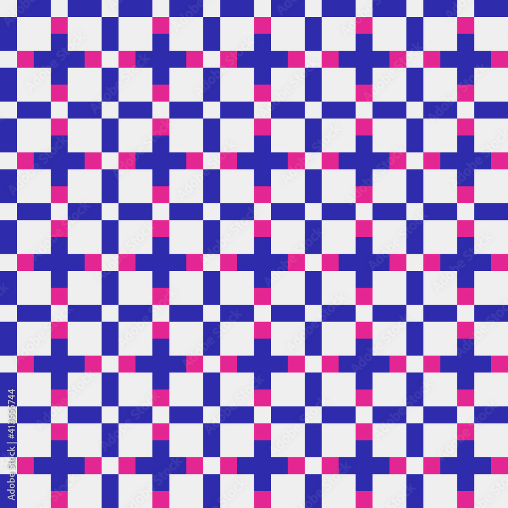 Fototapeta premium Abstract Cross Pattern generative computational art illustration