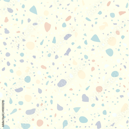 Terrazzo seamless pattern. Pastel classic flooring